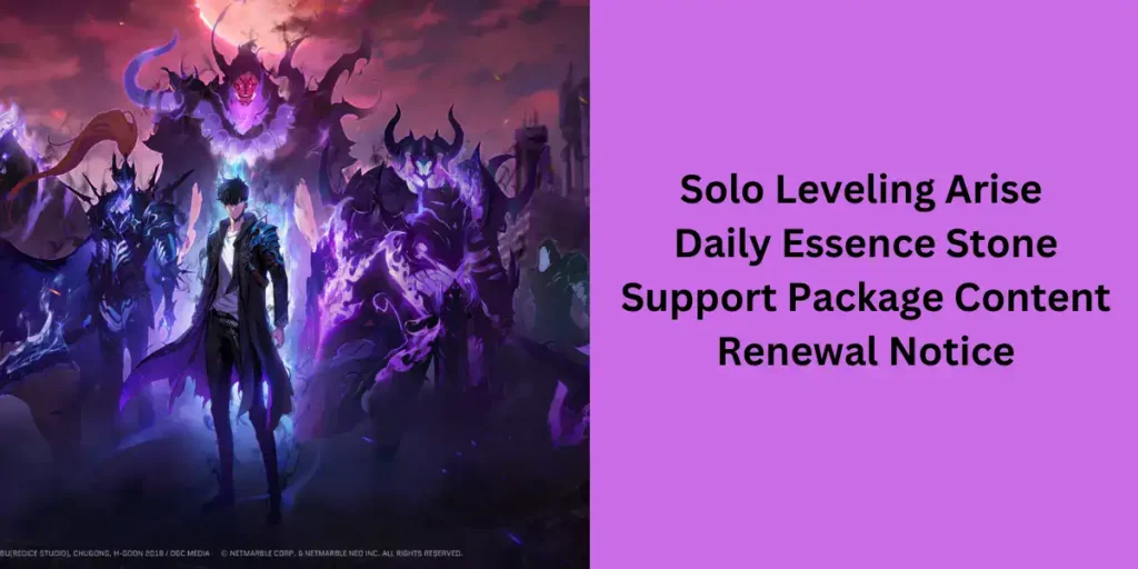 Daily Essence Stone Support Package Content Renewal Notice